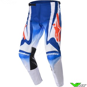 Alpinestars Racer Semi 2023 Motocross Pants - Blue / Hot Orange