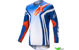 Alpinestars Racer Semi 2023 Cross shirt - Blauw / Hot Oranje (L/XXL)