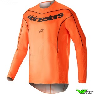 Alpinestars Fluid Lurv 2023 Motocross Jersey - Hot Orange / Black