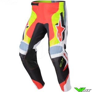 Alpinestars Fluid Agent 2023 Motocross Pants - Black / Mars Red / Fluo Yellow