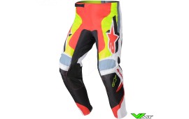 Alpinestars Fluid Agent 2023 Motocross Pants - Black / Mars Red / Fluo Yellow