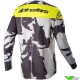 Alpinestars Racer Tactical 2023 Youth Motocross Jersey - Grey / Camo / Fluo Yellow