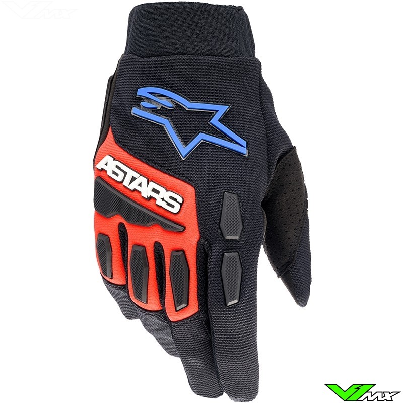 Alpinestars Full Bore XT Enduro handschoenen - Zwart / Fel Rood / Blauw