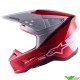 Alpinestars S-M5 Rayon Motocross Helmet - Bright Red / White