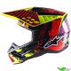 Alpinestars S-M5 Solar Flare Motocross Helmet - Fluo Yellow / Fluo Red