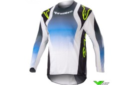 Alpinestars Racer Push 2023 Youth Motocross Jersey - Nightlife / UCLA Blue / White