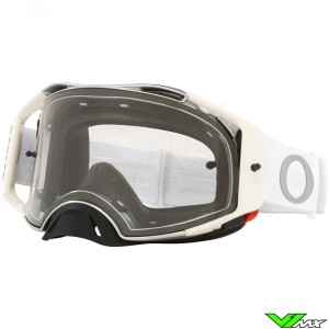 Oakley Airbrake Tuff Blocks Motocross Goggles - White / Clear Lens