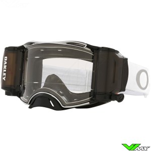 Oakley Airbrake Tuff Blocks Motocross Goggles with Roll-off - White