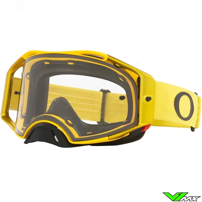 Oakley Airbrake Motocross Goggles - Yellow / Clear Lens