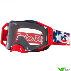 Oakley Airbrake TLD Banner Motocross Goggles - Red / Blue / Prizm Low-light lens