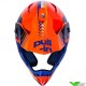 Pull In Race Motocross Helmet - Orange