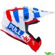 Pull In Trash Motocross Helmet - Blue / White / Red (M, 57-58cm)