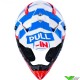 Pull In Trash Crosshelm - Blauw / Wit / Rood (M, 57-58cm)