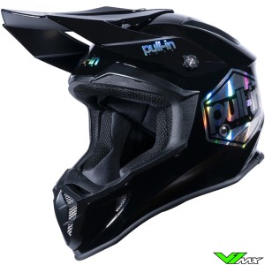 Pull In Solid Motocross Helmet - Glossy Black