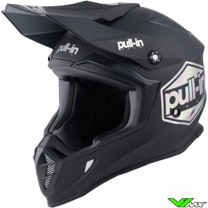 Pull In Solid Motocross Helmet - Matte Black