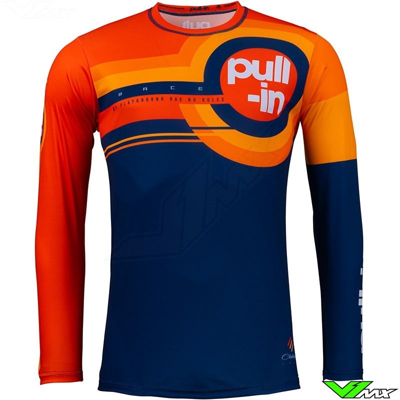 Pull In Challenger Race 2023 Motocross Jersey Orange Navy