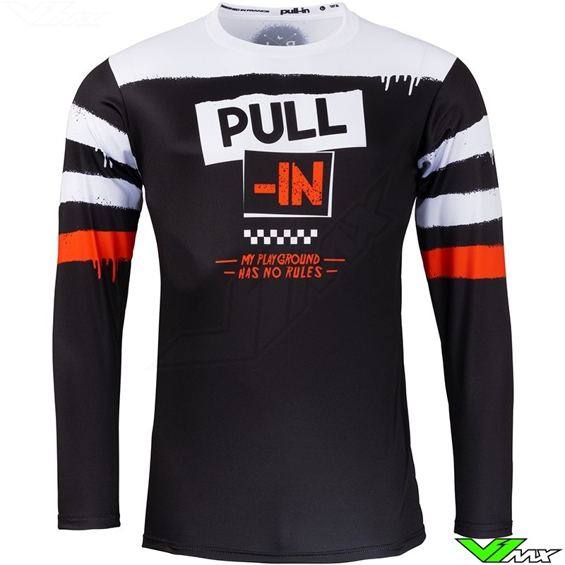 Pull In Challenger Trash 2023 Youth Motocross Jersey - Black / Orange