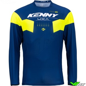 Kenny Titanium 2023 Motocross Jersey - Navy / Neon Yellow
