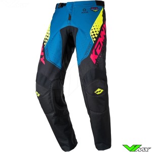 Kenny Track Focus 2023 Motocross Pants - Dark Blue / Neon Yellow