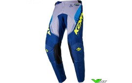 Kenny Track Focus 2023 Motocross Pants - Grey / Navy / Neon Yellow