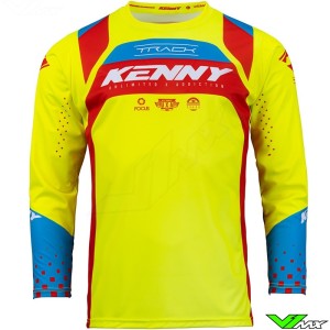 Kenny Track Focus 2023 Kinder Cross shirt - Neon Geel / Rood