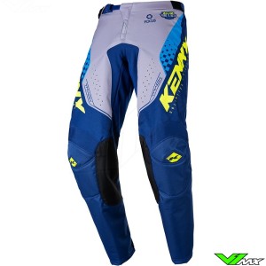 Kenny Track Focus 2023 Youth Motocross Pants - Grey / Navy / Neon Yellow