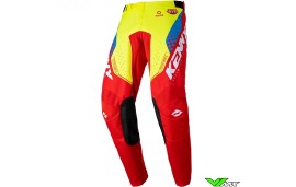 Kenny Track Focus 2023 Youth Motocross Pants - Neon Yellow / Red