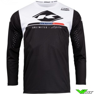 Kenny Track Raw 2023 Youth Motocross Jersey - Black / White