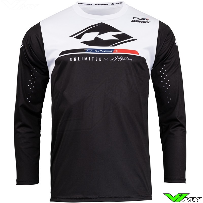 Kenny Track Raw Youth Motocross Jersey - Black / White