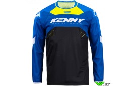 Kenny Track Force 2023 Youth Motocross Jersey - Blue / Neon Yellow