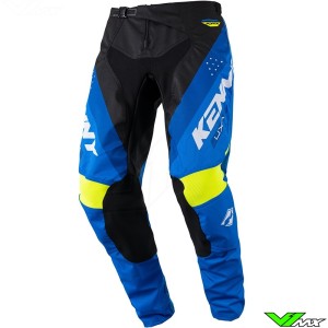Kenny Track Force 2023 Youth Motocross Pants - Blue / Neon Yellow