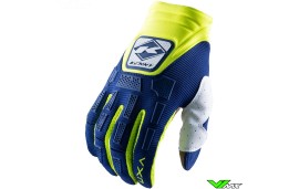 Kenny Titanium 2023 Motocross Gloves - Navy / Neon Yellow