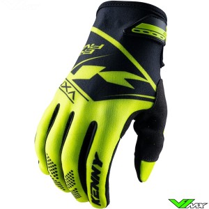 Kenny Brave 2023 Youth Motocross Gloves - Neon Yellow