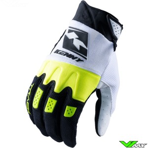 Kenny Track 2023 Youth Motocross Gloves - Black / Neon Yellow