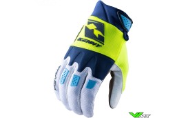 Kenny Track 2023 Youth Motocross Gloves - Navy / Neon Yellow