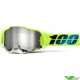 100% Armega Koropi Motocross Goggles - Flash Silver Mirror Lens