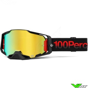 100% Armega Tzar Motocross Goggles - Gold Mirror Lens