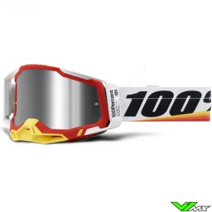 100% Racecraft 2 Arsham Motocross Goggles - Red / Flash Silver Mirror Lens