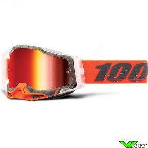 100% Racecraft 2 Schrute Crossbril - Rode spiegellens