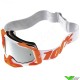 100% Racecraft 2 Motocross Goggles - Orange / White / Flash Silver Mirror Lens