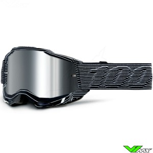 100% Accuri 2 Silo Motocross Goggles - Flash Silver Mirror Lens