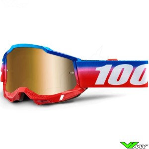 100% Accuri 2 Unity Motocross Goggles - True Gold Mirror Lens