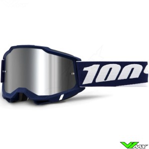 100% Accuri 2 Mifflin Motocross Goggles - Flash Silver Mirror Lens