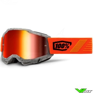 100% Accuri 2 Schrute Motocross Goggles - Red Mirror Lens