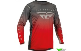 Fly Racing Lite 2023 Motocross Jersey - Red / Grey