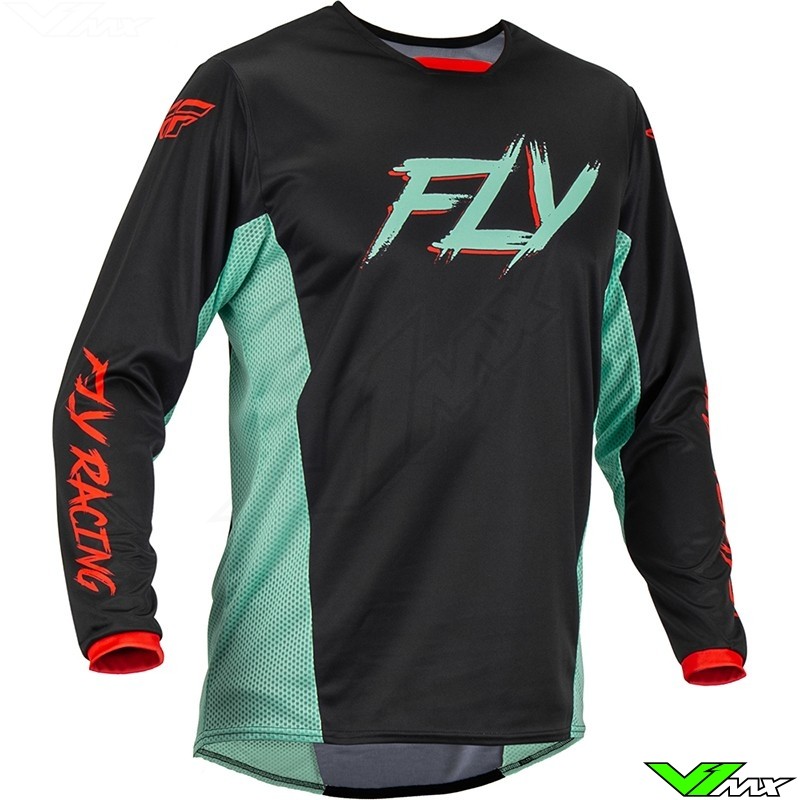 Fly Racing Kinetic S.E. Rave 2023 Motocross Jersey - Mint / Red