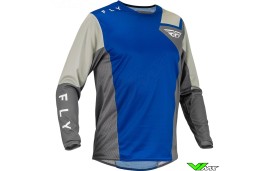 Fly Racing Kinetic Jet 2023 Motocross Jersey - Blue / Grey