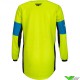 Fly Racing Kinetic Khaos 2023 Kinder Cross shirt - Fluo Geel / Cyaan