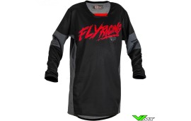 Fly Racing Kinetic Khaos 2023 Kinder Cross shirt - Rood / Zwart / Grijs