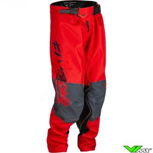 Fly Racing Kinetic Khaos 2023 Youth Motocross Pants - Red / Black / Grey